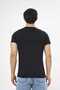 Siyah baskılı erkek basic t-shirt - 5