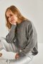 Women's Gray Stone Embroidered Knitwear Sweater 231106 - 5