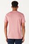 Men's Dusty Rose Slim Fit Narrow Cut 100% Cotton Crew Neck Pocket T-Shirt - 5