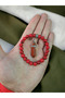 Red Coral Natural Stone Bracelet with Necklace Gift - 3