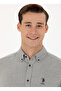 BASE. Polo Assn. Regular Fit Button Collar Anthracite Men's Shirt CORDU - 2