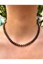6 MM Sphere Cut Smokey Quartz Natural Stone Necklace - 2