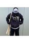 Killer Girl Vicinity Printed Oversize Zippered Black Unisex Hooded Cardigan - 3