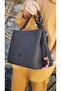 Women's Two Straps Black 5 Compartment Shoulder and Crossbody Bag TM4005 - 4