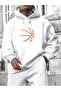 Men's Basketball Ball Design Hooded Sweatshirt