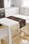 Colorful Striped Carpet Patterned Printed Suede Runner Table Cloth - 2