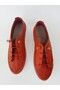 Inside and Outside 100% Genuine Leather Rubber Laced Casual Red Color Shoes - 8