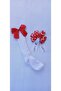 Girl's White Knee-Cuff Socks Set with Crescent and Star Ribbon Buckle