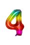 Rainbow Colored Age Number Foil Balloon - 3