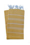 Peshtemal, 100% Cotton, Yellow, Nuray Pattern, 180x100cm, Beach Towel, Bath Towel - 2