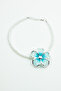 Big Flower Figured Glass Pearl Women's Necklace - 2