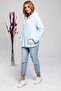 Women's Baby Blue Fleece Cardigan - 3