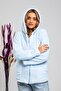 Women's Baby Blue Fleece Cardigan