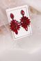 Bridal Accessory Red Crystal Stone Henna Crown and Earring Set, Bridal Crown Earring Set – Bridal Accessory - 6