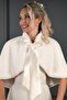 Bridal Accessory Satin Bow Collar Fur Etol Bridal Bolero – Bridal Accessory, Stylish Design – Bridal