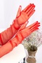 Wedding Wedding Product Red Bridal Gloves Long Tulle Gloves Costume Gloves – Gloves, Stylish Design