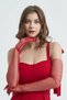 Wedding Wedding Product Red Long Tulle Gloves Bridal Henna Costume Gloves Tulle Gloves - 5