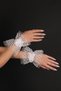 Wedding Wedding Product Polka Dot Bridal Cap and Bridal Gloves – Gloves, Stylish Design, Women's Accessory - 3