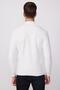 Men's Slim Fit Narrow Cut Half Turtleneck Patterned White Sweater - 5