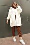 women's modest basic seasonal winter plush hijab cardigan with zipper pocket