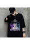 Black Color Death Note Printed Wide Cut Unisex Anime T-shirt - 2