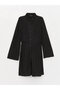 Plain Long Sleeve Maternity Shirt Dress