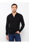 Lcwaikiki Classic Burnt Orange Zippered High Collar Long Sleeve Men's Knitwear Sweater (W3) - 3