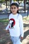 Long Sleeve Cotton Unisex Children's T-Shirt with Ataturk Print and Turkish Flag - 5