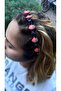 Black Color Hair Twisting Crown with Strawberry Figures on Top