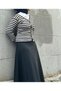 Striped V-Neck Corded Gold Button Detailed Knitwear Cardigan