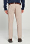 Men's Beige Non-Wrinkle Slim Fit Slim Cut 5-Pocket Cotton Canvas Flexible Casual Trousers - 8