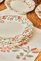 X Bella Maison Peony Porcelain Set of 4 Serving Plates 25.5 cm TPHAW26TBK00044 - 6