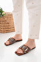 Women's Casual Slippers Leopard Weave Straw Knitted Stylish Summer Home Beach Vacation Business Office Slippers - 2