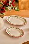 X Bella Maison Christmas Porcelain Set of 2 Oval Serving Plates TPHAW26TBK00042
