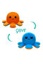Cute Sleeping Companion Avocado and Orange Blue Mod Emotional Octopus Plush Toy Gift Pillow - 2