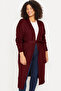 Mürdüm Oversize/Bol Kesim Triko Hırka TBBAW23AV00017 - 3
