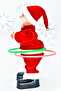 Premium animated hula hoop santa claus decorative christmas ornament - 3