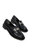 Black Women's Loafer Shoes 21099 - 4