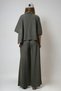 Women's Khaki Turtleneck Cape and Double Pocket Pants Knitwear Set Alc-X14670 - 5