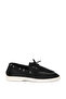 Black Suede Women's Loafer Shoes 21102 - 4
