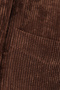 Men's Regular Fit Comfortable Cut Corduroy Look Buttoned Collar Pocketed Dark Brown Jacket Shirt - 6