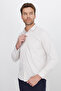 Men's Regular Fit Classic Cut Cotton Easy Ironing Dobby Stone Color Shirt - 5