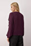 Bordo Volanlı Boho Yarı Transparan Gömlek TWOAW26GO00045 - 4