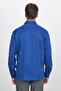 Classic Fit Long Sleeve Cotton Plain Men's Navy Blue Shirt - 7