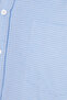 Men's Regular Fit Classic Cut Cotton Single Pocket Dobby Blue Shirt - 6