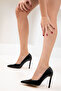 Black Patent Leather Women's Classic Heeled Shoes 21147 - 4