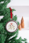 2-Piece Car and Flower Printed Pulley Panel Christmas Ornament Tphaw26Ys00007 - 2