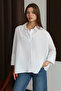 White Wide-Cuff Oversized Woven Shirt TWOAW26GO00130 - 3
