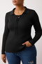 Siyah Polo Yaka Fitilli İnce Triko Bluz TBBAW26AF00001 - 3