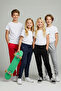 Red-Black-Navy Blue-Grey Melange 4-Piece Jogger Knitted Unisex Tracksuit Bottom with Elastic Waist Tkdaw25Ea00002 - 2